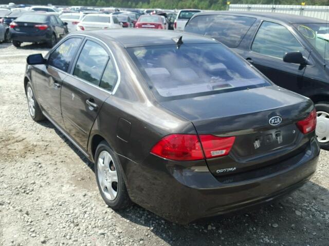 KNAGG4A89A5385694 - 2010 KIA OPTIMA LX BROWN photo 3