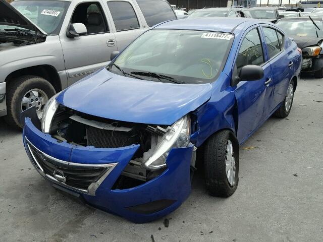 3N1CN7AP8FL895643 - 2015 NISSAN VERSA S BLUE photo 2