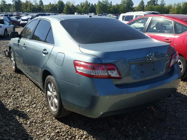 4T1BF3EK4BU622725 - 2011 TOYOTA CAMRY BASE GREEN photo 3