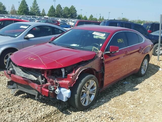 2G1125S37F9266934 - 2015 CHEVROLET IMPALA LT RED photo 2