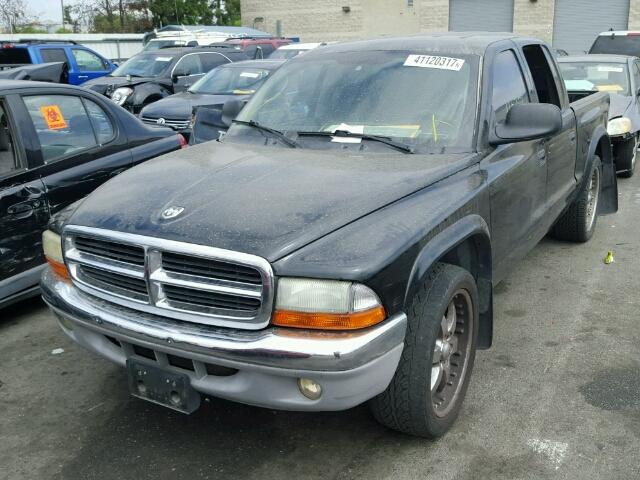 1D7HL48N34S533669 - 2004 DODGE DAKOTA QUA BLACK photo 2