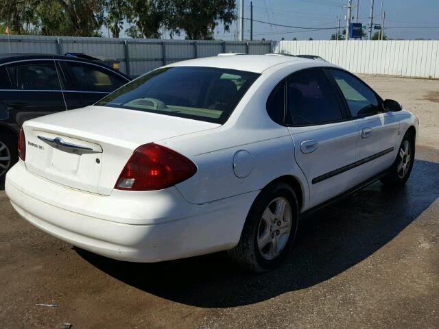 1FAFP56S9YA284817 - 2000 FORD TAURUS SEL WHITE photo 4