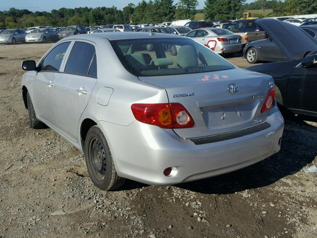 2T1BU4EE4AC534876 - 2010 TOYOTA COROLLA BA SILVER photo 3