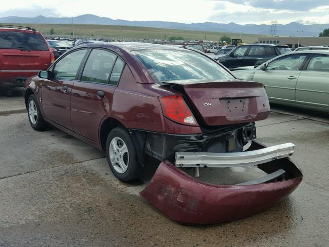 1G8AG52F83Z180756 - 2003 SATURN ION LEVEL RED photo 3
