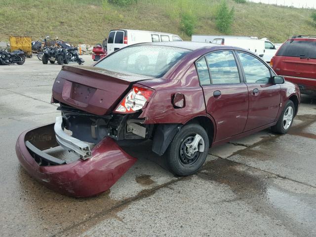 1G8AG52F83Z180756 - 2003 SATURN ION LEVEL RED photo 4