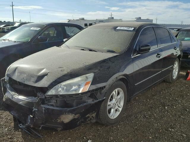 1HGCM56376A148618 - 2006 HONDA ACCORD BLACK photo 2