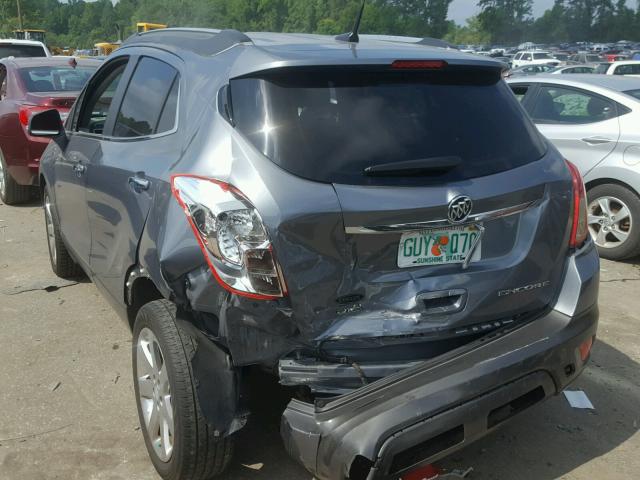 KL4CJBSB7EB541508 - 2014 BUICK ENCORE CON CHARCOAL photo 3