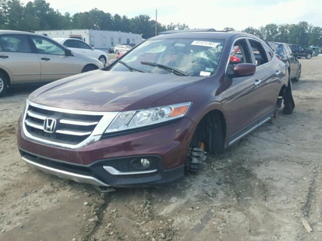 5J6TF3H38EL001876 - 2014 HONDA CROSSTOUR MAROON photo 2