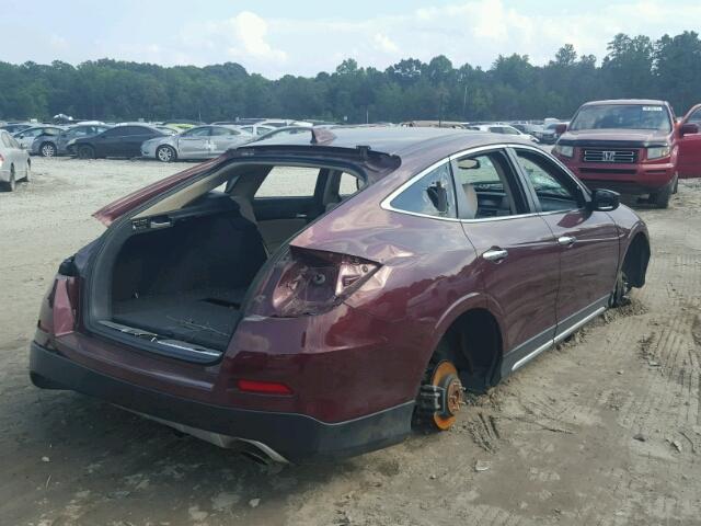 5J6TF3H38EL001876 - 2014 HONDA CROSSTOUR MAROON photo 4