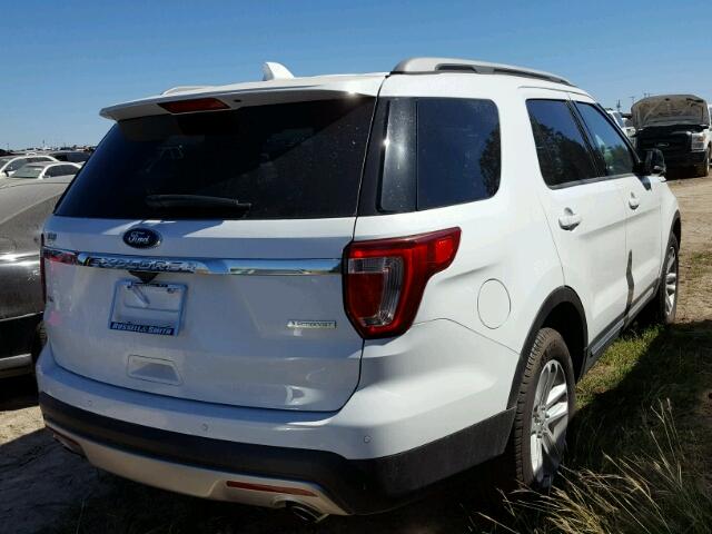 1FM5K7DH3HGC54034 - 2017 FORD EXPLORER X WHITE photo 4