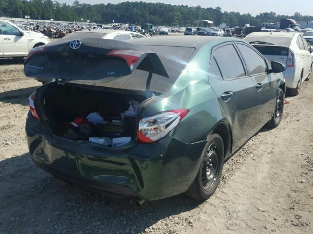 2T1BURHE2GC587755 - 2016 TOYOTA COROLLA L GREEN photo 4