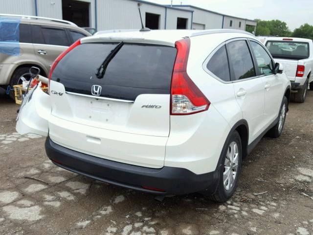 5J6RM4H77EL082166 - 2014 HONDA CR-V EXL WHITE photo 4