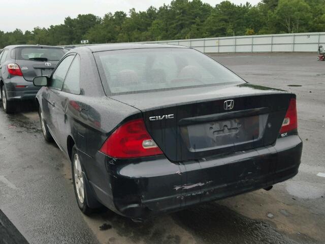 1HGEM22973L044339 - 2003 HONDA CIVIC EX BLACK photo 3