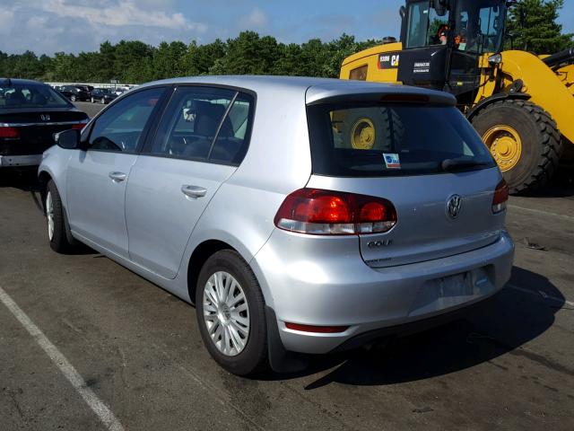WVWDB7AJ4BW232645 - 2011 VOLKSWAGEN GOLF SILVER photo 3