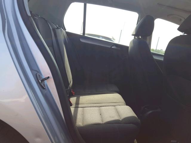 WVWDB7AJ4BW232645 - 2011 VOLKSWAGEN GOLF SILVER photo 6