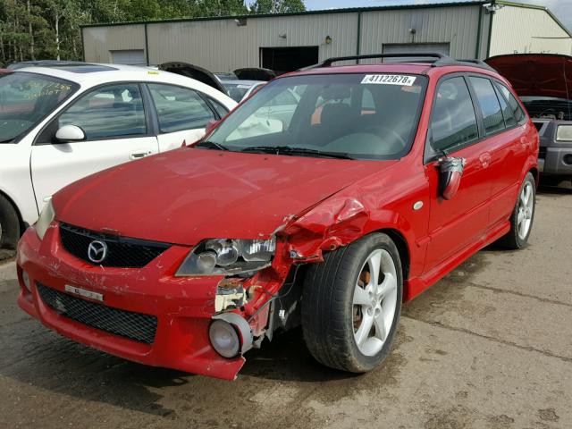 JM1BJ245621610750 - 2002 MAZDA PROTEGE PR RED photo 2