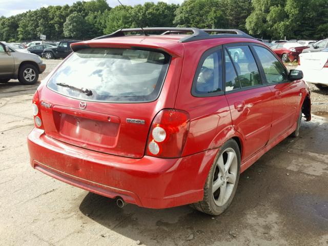 JM1BJ245621610750 - 2002 MAZDA PROTEGE PR RED photo 4