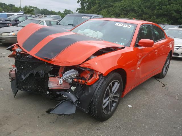 2C3CDXJG7JH130543 - 2018 DODGE CHARGER GT ORANGE photo 2