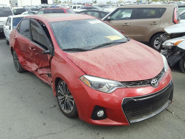 2T1BURHE8EC027493 - 2014 TOYOTA COROLLA L RED photo 1