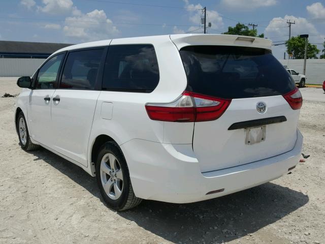 5TDZK3DC9FS576957 - 2015 TOYOTA SIENNA BAS WHITE photo 3