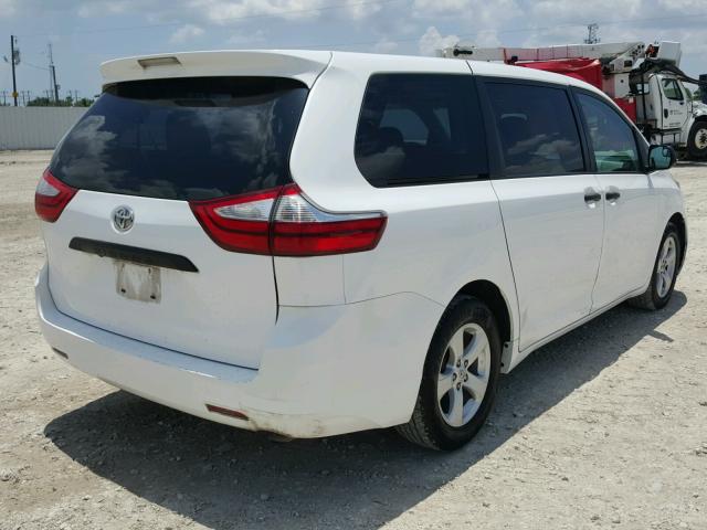 5TDZK3DC9FS576957 - 2015 TOYOTA SIENNA BAS WHITE photo 4