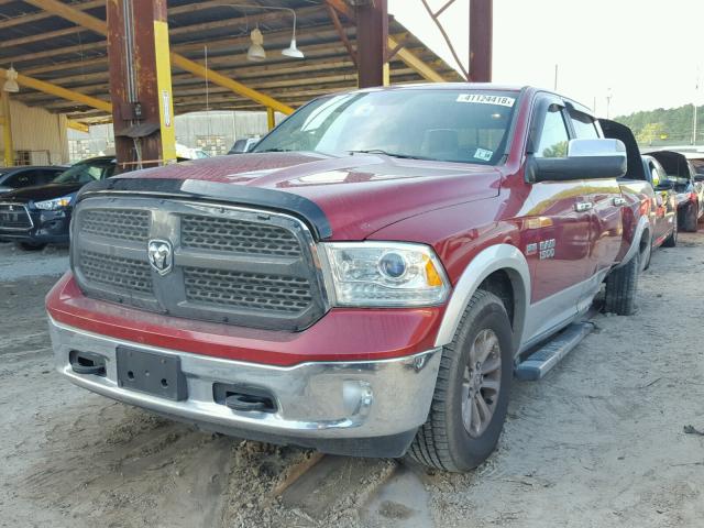 1C6RR7NTXDS570176 - 2013 RAM 1500 LARAM RED photo 2