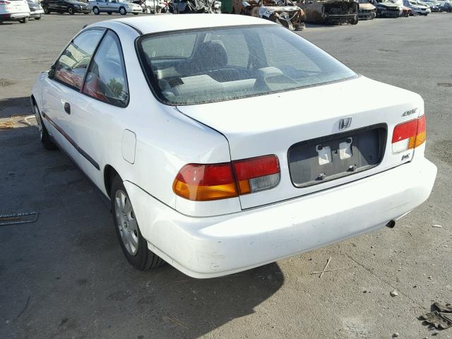 1HGEJ6223VL114893 - 1997 HONDA CIVIC DX WHITE photo 3