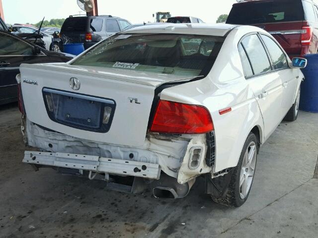 19UUA66235A025293 - 2005 ACURA TL WHITE photo 4