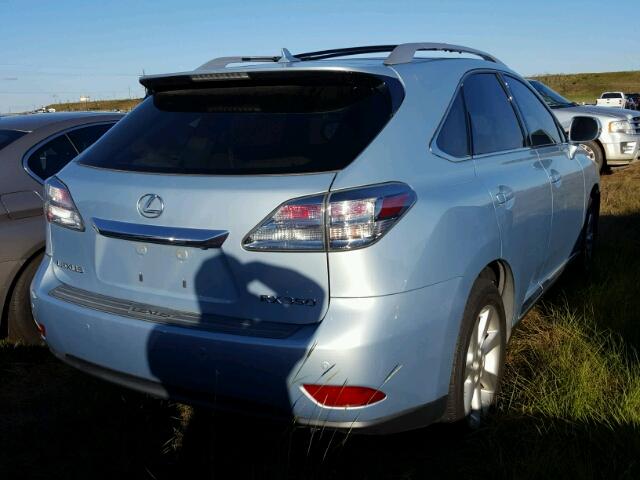 2T2ZK1BA2AC011372 - 2010 LEXUS RX BLUE photo 4