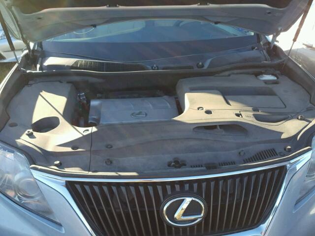 2T2ZK1BA2AC011372 - 2010 LEXUS RX BLUE photo 7