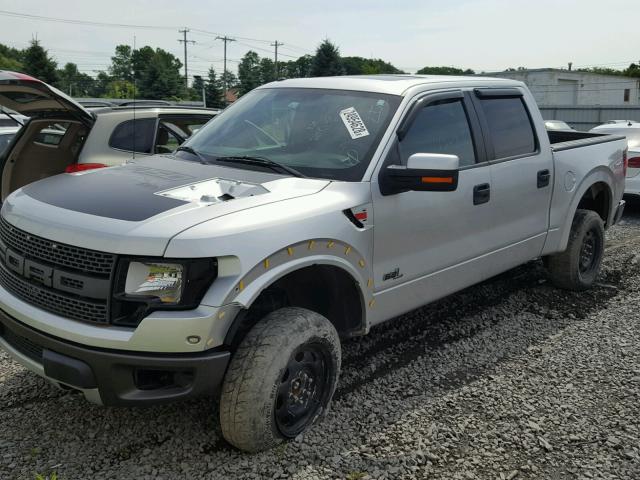 1FTFW1R69CFB69070 - 2012 FORD F150 SVT R SILVER photo 2