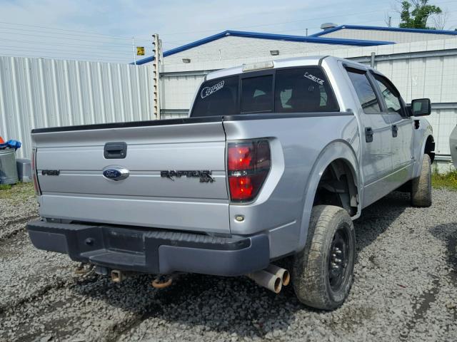 1FTFW1R69CFB69070 - 2012 FORD F150 SVT R SILVER photo 4