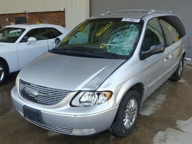 2C8GP64L81R126730 - 2001 CHRYSLER TOWN & COU SILVER photo 2