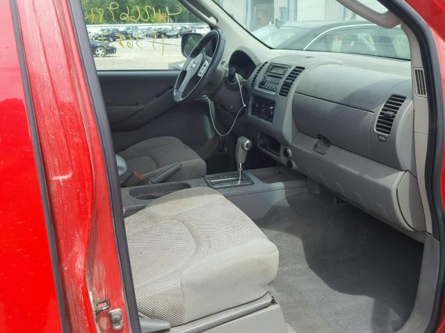 1N6AD09W37C406103 - 2007 NISSAN FRONTIER C RED photo 5