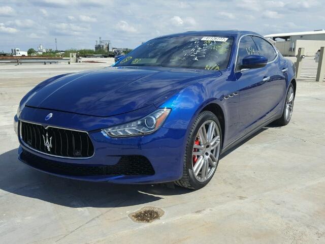 ZAM57RSS7H1216921 - 2017 MASERATI GHIBLI S BLUE photo 2