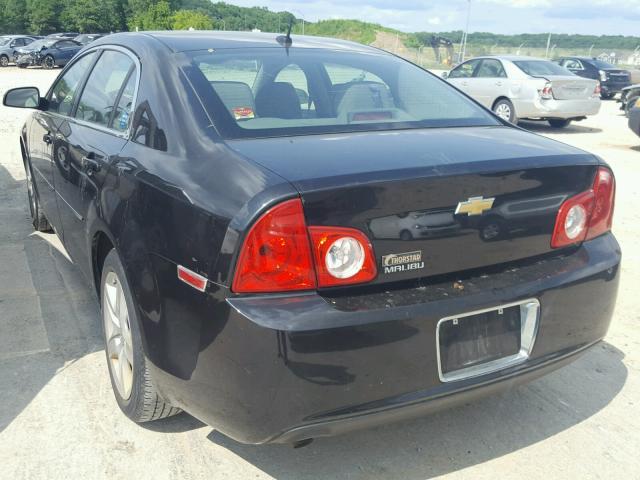 1G1ZB5EB5AF102751 - 2010 CHEVROLET MALIBU LS BLACK photo 3