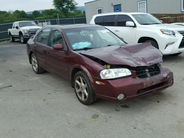 JN1CA31D31T825479 - 2001 NISSAN MAXIMA GXE MAROON photo 1