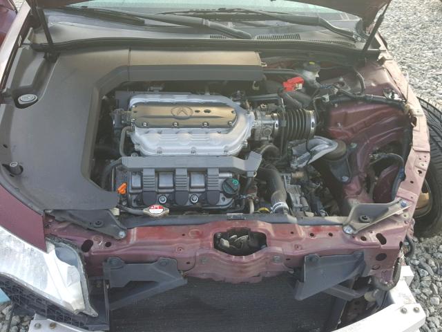 19UUA8F54AA005070 - 2010 ACURA TL BURGUNDY photo 7