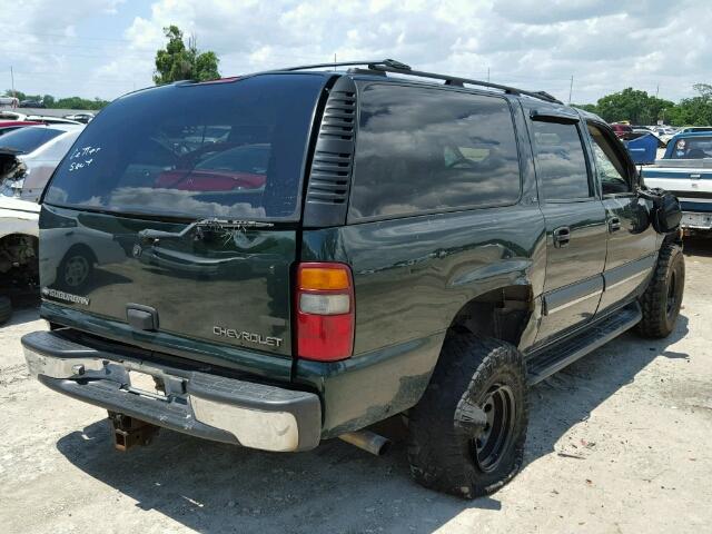 1GNFK16Z82J119922 - 2002 CHEVROLET SUBURBAN K GREEN photo 4