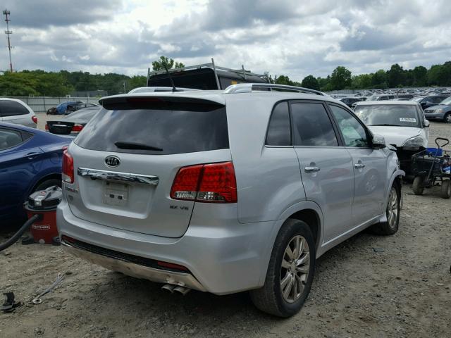 5XYKWDA2XBG111733 - 2011 KIA SORENTO SX SILVER photo 4