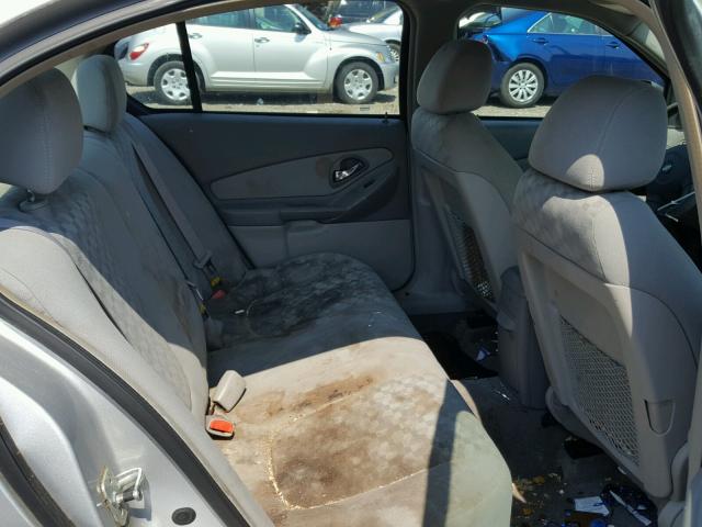 1G1ZT54814F240911 - 2004 CHEVROLET MALIBU LS ვერცხლისფერი ფოტო 6