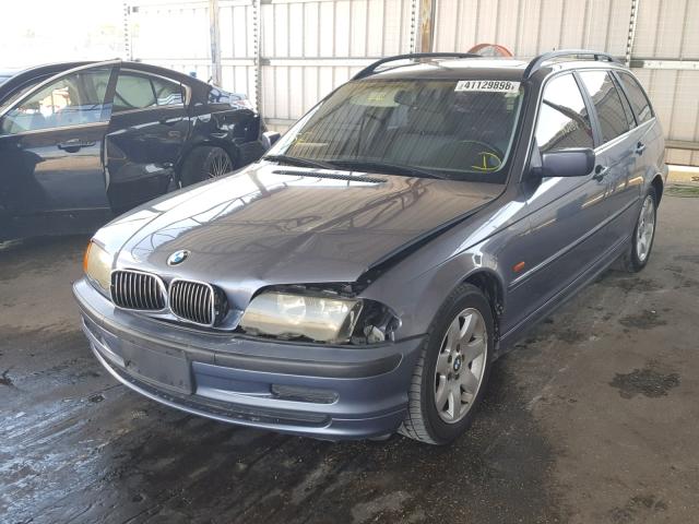 WBAAW33481ET41554 - 2001 BMW 3 SERIES BLUE photo 2
