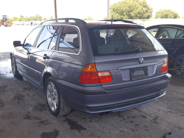 WBAAW33481ET41554 - 2001 BMW 3 SERIES BLUE photo 3