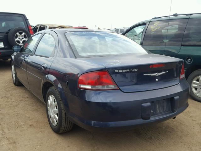 1C3EL46R74N183520 - 2004 CHRYSLER SEBRING LX BLUE photo 3