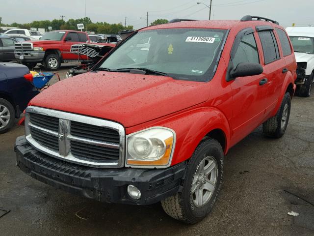 1D4HB48N45F611645 - 2005 DODGE DURANGO RED photo 2