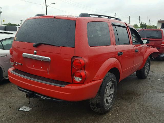 1D4HB48N45F611645 - 2005 DODGE DURANGO RED photo 4