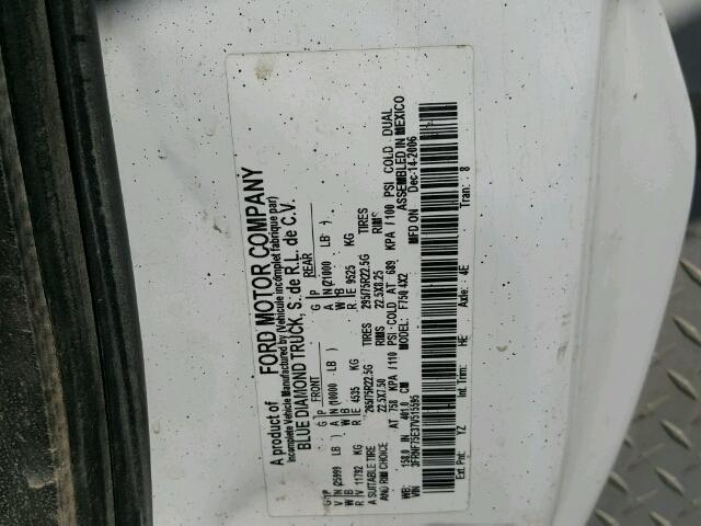 3FRNF75E37V515595 - 2007 FORD F750 SUPER WHITE photo 10