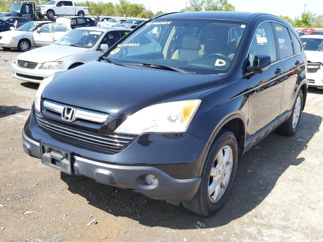 JHLRE48737C037220 - 2007 HONDA CR-V EXL BLACK photo 2