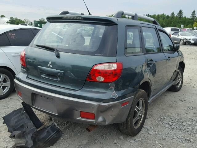 JA4LZ31F85U603814 - 2005 MITSUBISHI OUTLANDER GREEN photo 4