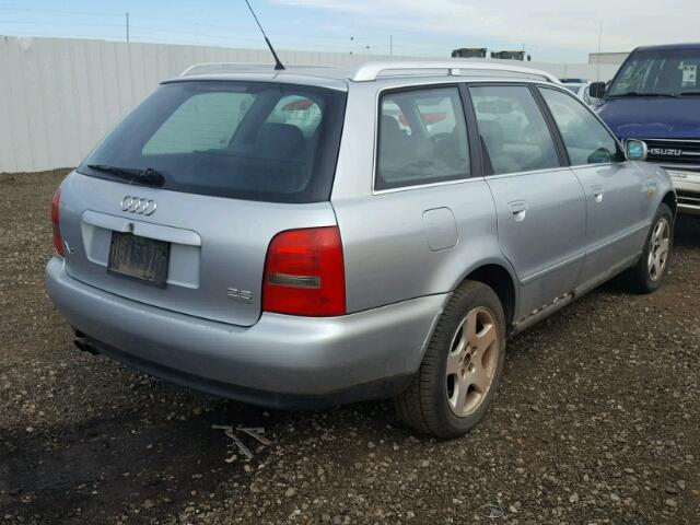 WAUGD28D4WA215676 - 1998 AUDI A4 SILVER photo 4